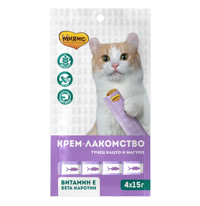 Крем-лакомство с тунцом Кацуо и Магуро, 4*15 гр