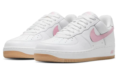 Заказать белые с розовым лого Кроссовки Nike Air Force Retro Color Of The Month Pink Gum DM0576-101