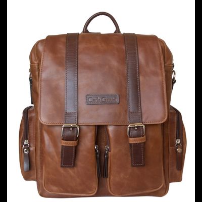 Кожаный рюкзак-сумка Fiorentino cognac/brown (арт. 
3003-08)