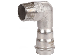 Угольник-переходник ROMMER ВПр-НР, 35х1, из нержавеющей стали прессовой