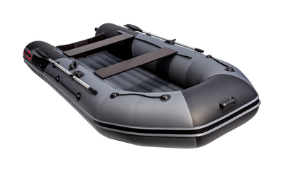 Моторная лодка Таймень NX 3600 НДНД PRO БРОНИРОВАННАЯ графит/черный спереди справа