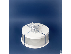 Коробка для торта JUST. Белая. Диаметр 30 см, Высота 11 см, Упаковка 10 штук