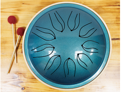 Биметаллический глюкофон "Меткаина" двутон с деревянным ободком