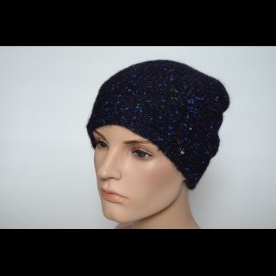 Синяя меланжевая шапка с пайетками Vizio Италия 6926 CL
