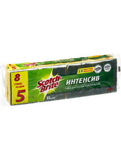 Губки Scotch-Brite классическая ИНТЕНСИВ 70ммх90мм 8 шт/упак HD-F-7090-8