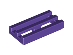 Tile, Modified 1 x 2 Grille with Bottom Groove / Lip, Dark Purple (2412b / 4297453 / 4655690)
