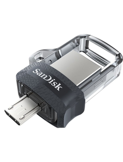 Флеш-память SanDisk Ultra Dual Drive, 16Gb, USB 3.0, micUSB, SDDD3-016G-G46