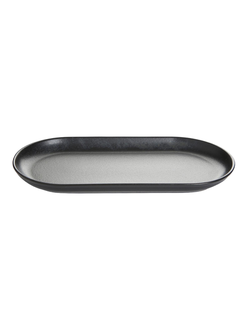Блюдо овальное 30 см фарфор цвет чёрный