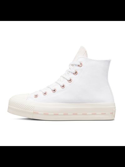 Кеды Converse Lift Platform Chuck Taylor All Star Crafted Canvas высокие белые на платформе