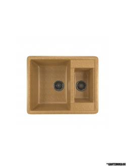 Мойка из искусственного мрамора MIXLINE ML-GM21 двухчашевая 485*600*190мм