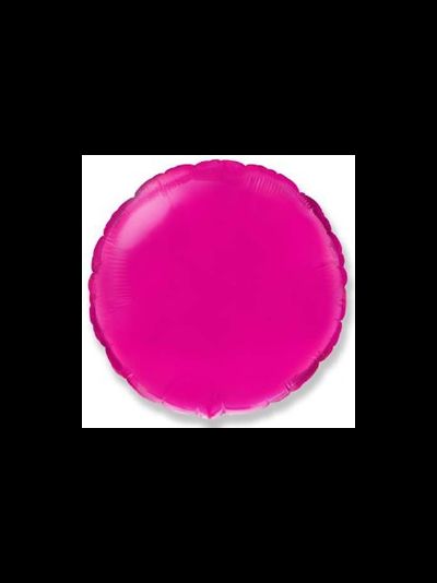 Шар фольгированный с гелием &quot;Круг фуксия&quot; 45см