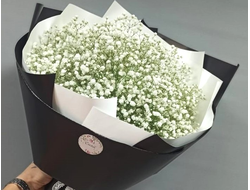 Букет из гипсофилы "Черно-белый"