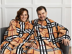 Парные пледы с рукавами из велсофта (микрофибры)