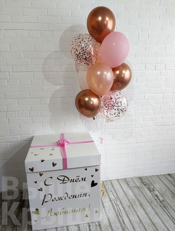 Коробка с шарами "Для любимой" (10 шариков)