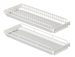 Посудосушитель в базу 700мм, в цвете Белый матовый,  2 уровня, 2 лотка серия LX  (878-70-02)  TALISMAN *