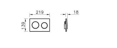 VitrA Панель смыва Uno, круглые кнопки, глянцевый хром, 730-0280EXP
