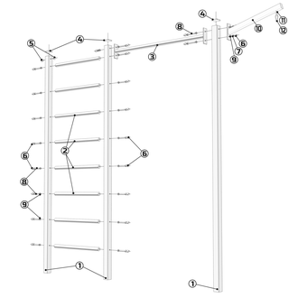 Уличная шведская стенка  458