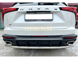 Защита заднего бампера  Папа Тюнинг d53 для HAVAL F7 2024-