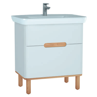 Шкаф Vitra Sento с раковиной, с 2 ящиками, 80 см, цвет матовый белый, 60824