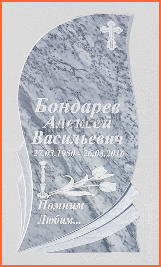 Памятник из мрамора вертикальный VM3-1