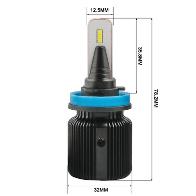 Светодиодные лампы H8/H11/H16 M1(J1) Seoul Csp, 4500Lm 6000K (комплект, 2шт)