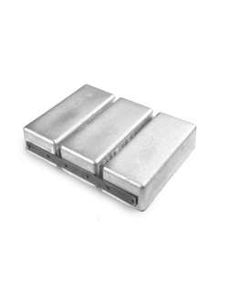 Форма для выпечки хлеба 3-х секционная 20,5*9,2 см. литая, алюминий