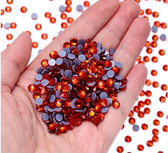 Стразы термоклеевые, цвет ярко-оранжевый, размер SS16 (3,8 - 4,0 мм), 1440 шт