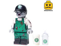 Конструктор фигурка Зомби бариста (официант), совместим с Лего