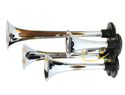 Звуковой сигнал 4х рожковый, 24V хром (16,5/23/30/36 см)