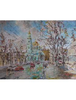 Круглова Светлана "Елоховский собор",  холст / масло,  50 х 65 см..  2014 г.