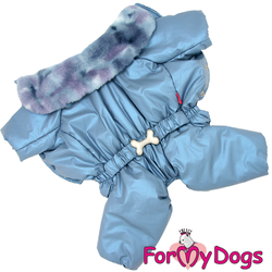 FOR MY DOGS комбинезон для собак голубой металлик