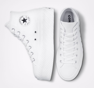 Кеды Converse Chuck Taylor All Star Lift 2X Platform белые высокие на платформе