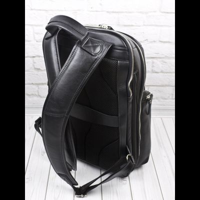 Кожаный рюкзак Bertario Premium black (арт. 3102-51)