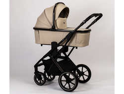 Коляска 2в1 Peppy Tecla 2024 Stone Chrome Edition, Бежевый