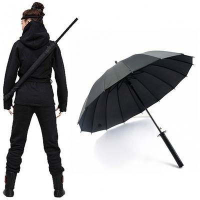 Зонт-трость Меч Самурая 16 спиц (полуавтоматический)