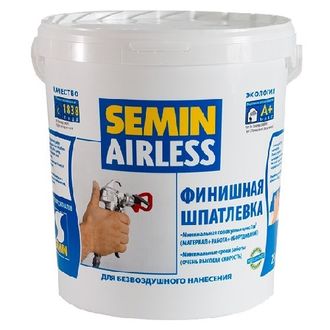 Semin AIRLESS Финишная шпатлевка для безвоздушного нанесения 25 кг.