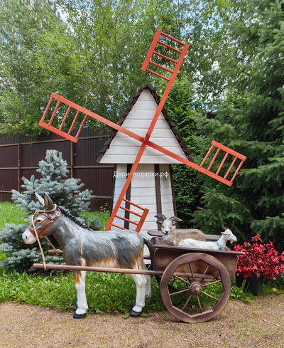 КОЗОЧКА садовая фигура 42*46см  1,7кг  полистоун - не боится влаги и перепадов температур  Россия 2348/012697