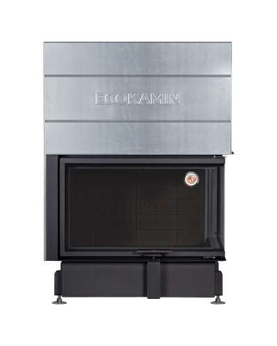 Каминная топка Дельта 1000 RB два стекла принтинг правая черный шамот, Экокамин (Россия)