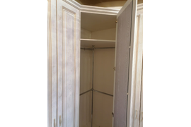 шкаф классика белый золото распашной