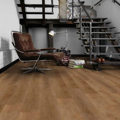 Виниловый пол Wineo 400 Wood L Дуб коричневый сбалансированный DB285WL клеевой