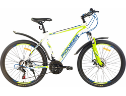 PIONEER PULSE 26'' White-green (21 скорость, Shimano, диск. тормоза)