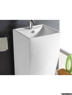 Раковина на пьедестале моноблок прямоугольная MELANA 800 В143 (7003) 475х425х825