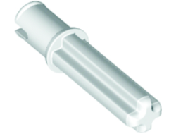 Technic, Axle  2L with Pin without Friction Ridges, White (65249 / 6289797)