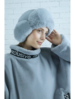 Ушанка "Нон-стоп" цвет серо-голубой + серо-голубой