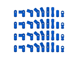 !АНАЛОГ! Special Elements for Structures Set /  Angle connectors Blue, BLUE (SPEC10)