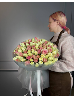 Букет из 101 розы Россия 40см