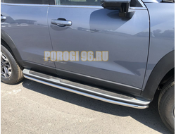 Защита порога труба d60 для Haval Dargo (2022-...)