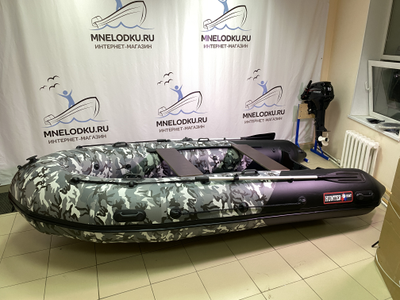 Моторная лодка Хантер 380 ПРО КМФ НДНД - MNELODKU.RU