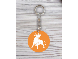 Брелок символика "Быка" с гравировкой №47