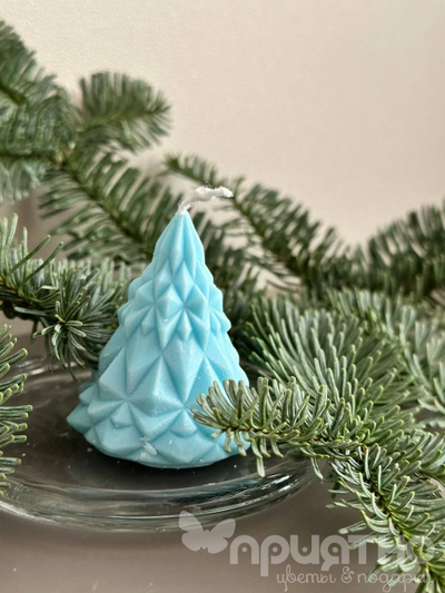 НОВОГОДНЯЯ СВЕЧА "ЁЛКА ХРУСТАЛЬ"